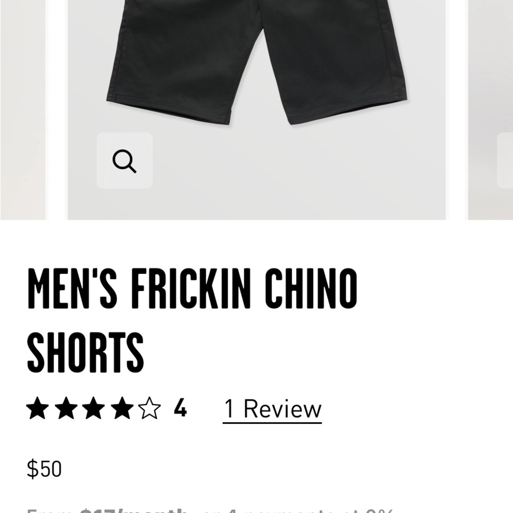 Volcom Men's Flat Front Black Shorts